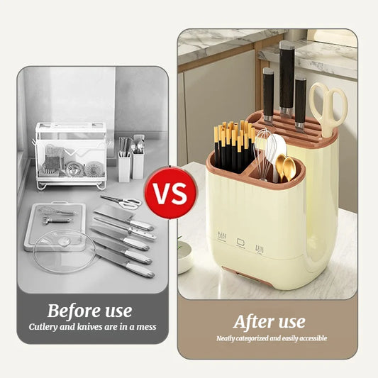 EasyReach Knife & Cutting Board Organizer Station