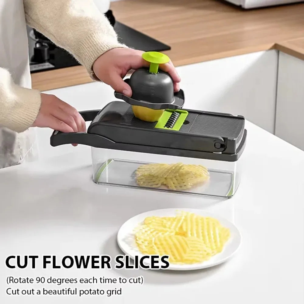QuickPrep Multi-Function Vegetable Chopper & Food Container