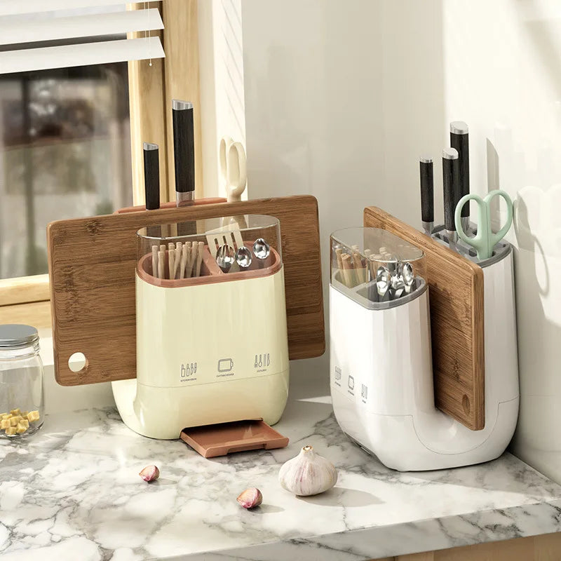 EasyReach Knife & Cutting Board Organizer Station