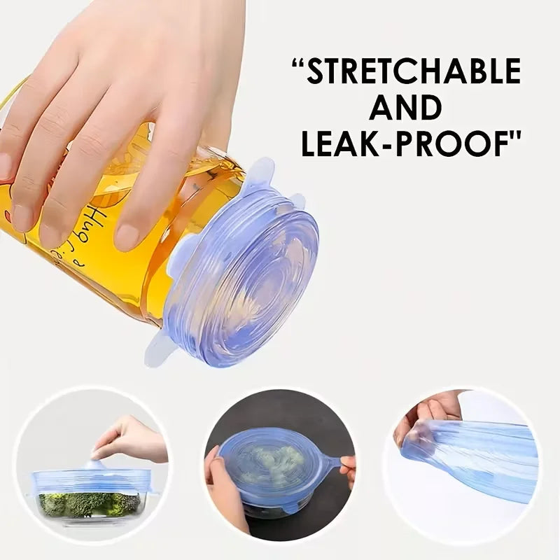 FreshSeal Reusable Silicone Stretch Lids.
