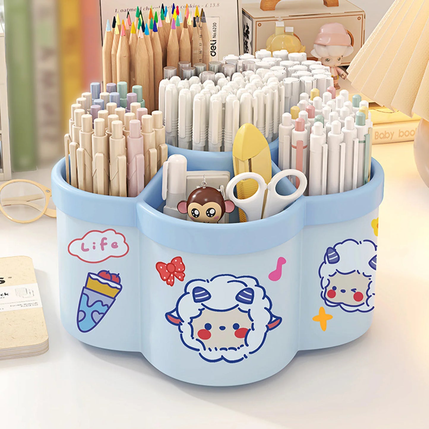 Rotating Pen, Cosmetic Brush & Accessory Holder.