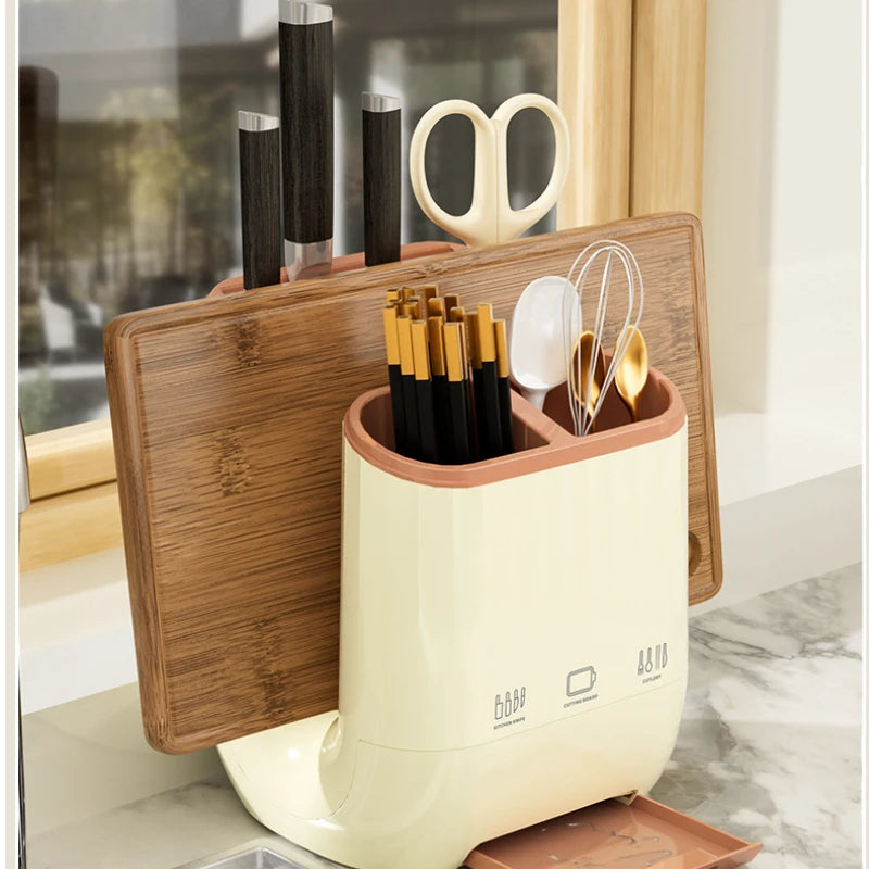 EasyReach Knife & Cutting Board Organizer Station