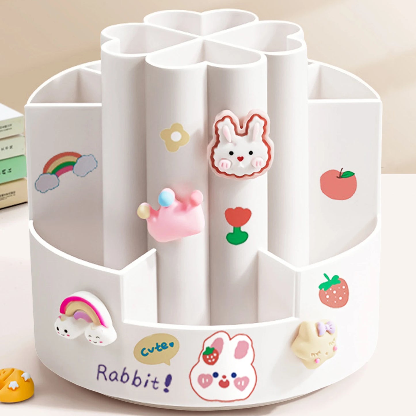 Rotating Pen, Cosmetic Brush & Accessory Holder.