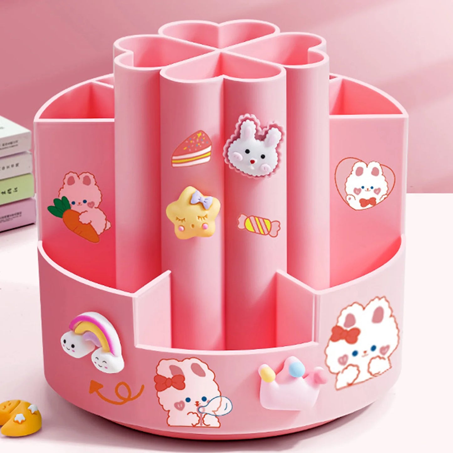 Rotating Pen, Cosmetic Brush & Accessory Holder.