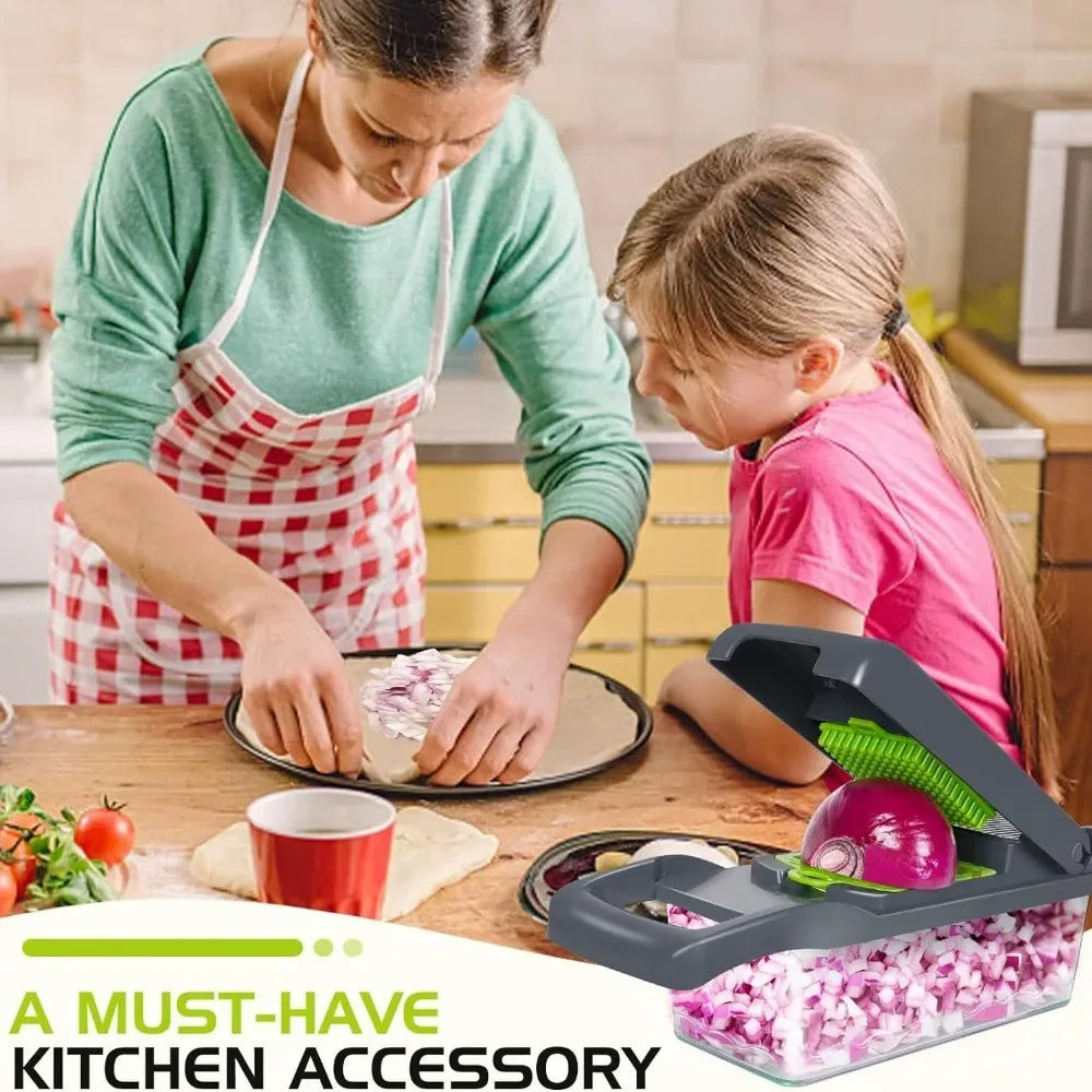 QuickPrep Multi-Function Vegetable Chopper & Food Container