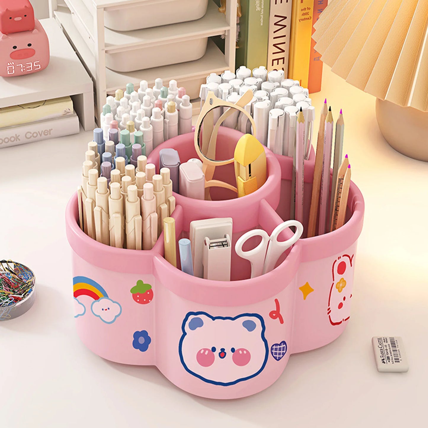 Rotating Pen, Cosmetic Brush & Accessory Holder.
